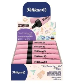 pelikan-zakreslacz-pastelowy-490-rozowy-3-grubosci-opak-10-szt