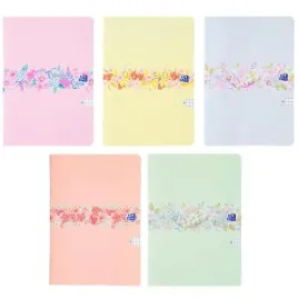 oxford-zeszyt-a5-60k-kratka-flowers-miekka-okladka-soft-touch