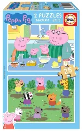 puzzle-drewniane-educa-2x25-elementow-z-postacia-swinki-peppy