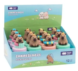zakreslacze-mazaki-kapibara-kapi-fun-12-szt-mix-3-kolory-happy-color