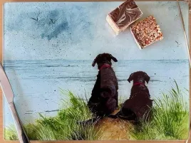 szklana-deska-dekoracyjna-alex-clark-psy-na-wydmach-30x40-cm