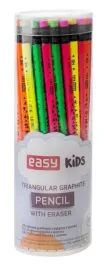 easy-stationery-olowek-trojkatny-neon-hb-z-gumka-48-szt-opak