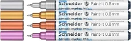 schneider-markery-akrylowe-paint-it-8-mm-metaliczne-4-szt-srebrny-zloty