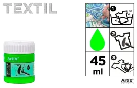 artix-farba-do-tkanin-fluorescencyjna-zielona-45-ml-zestaw-6-szt