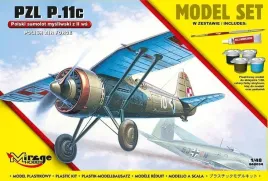 model-do-sklejania-pzl-p-11c-1-48-mirage-hobby-polski-mysliwiec-ii-ws