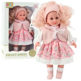 leantoys-lalka-sweet-angel-36-cm-rozowa-sukienka-w-kwiaty-blond-wlosy