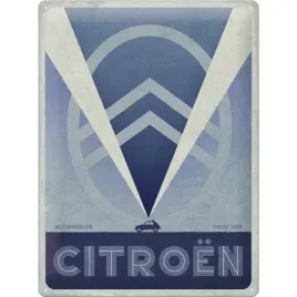 tablica-metalowa-plakat-30x40cm-citroen-2cv-logo-blue-23308