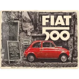 tablica-metalowa-plakat-30x40cm-fiat-500-red-car-23295