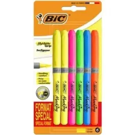 bic-highlighter-grip-special-format-zakreslacz-mix-blister-6szt