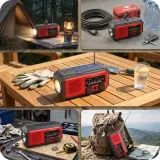 radio-przenosne-na-korbke-solarne-z-korbka-akumulatorem-powerbank-usb-c-stan-nowy