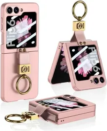 coque-etui-do-samsung-galaxy-z-flip-6-z-flip-7-fe-szklo-lcd-rozowe