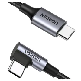 ugreen-szybki-kabel-przewod-katowy-usb-c-do-usb-c-0-5m-czarny