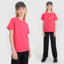 koszulka-dziewczeca-4f-t-shirt-oversize-z-logo-bawelniana-rozowy-128