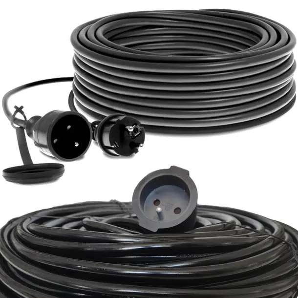 PRZEDŁUŻACZ BUDOWLANY OGRODOWY 3 x 2,5mm 50m GRUBY