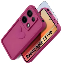 etui-do-xiaomi-redmi-note-13-pro-4g-silikonowe-matowe-serce-szklo-9h