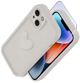 etui-do-iphone-13-or-14-silikonowe-matowe-serce-szklo-ochronne-na-ekran-9h