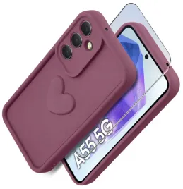 etui-do-samsung-a55-5g-silikonowe-matowe-serce-szklo-ochronne-na-ekran-9h