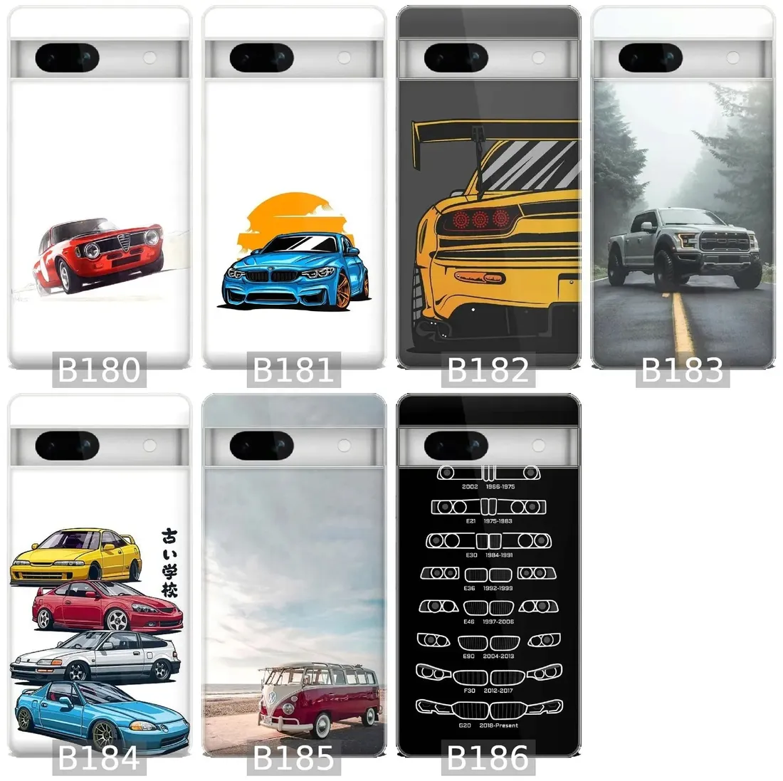 etui-na-google-pixel-7a-telefon-wzory-samochody