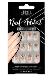 sztuczne-paznokcie-zlote-brokat-m-klej-manicure-nail-tips-ardell-28-szt