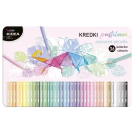 kredki-olowkowe-trojkatne-pastelowe-kidea-36-kolorow-w-metalowym-pudelku