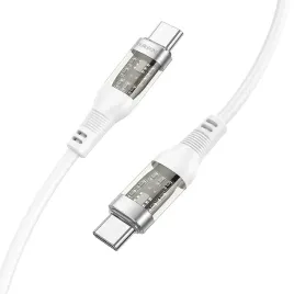 kabel-usb-borofone-bu37-transparent-exploration-typ-c-na-typ-c-60w-12m-bia