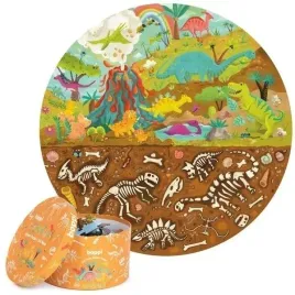 puzzle-okragle-150-dinozaury
