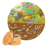 puzzle-okragle-150-dinozaury-stan-nowy
