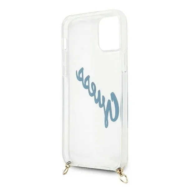 guess-guhcp12scrtvsbl-iphone-12-mini-54-niebieski-blue-hardcase-script-vi-stan-nowy