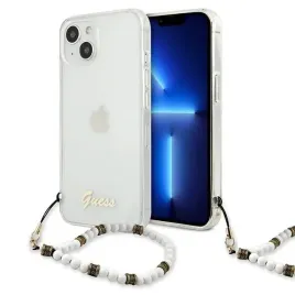 guess-guhcp13skpswh-iphone-13-mini-54-transparent-hardcase-white-pearl