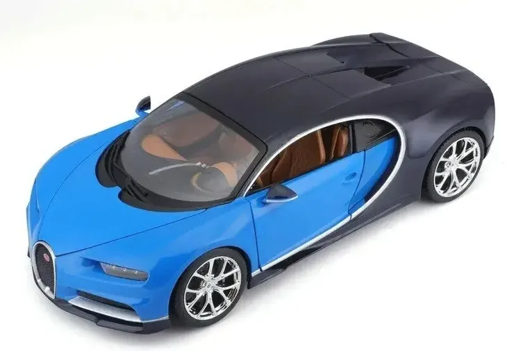 bugatti-chiron-1-18-niebieski-bburago-stan-nowy-marka-bburago