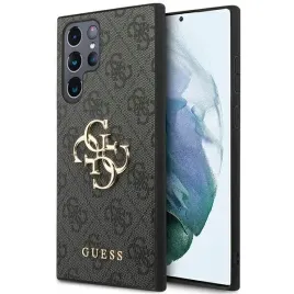 guess-guhcs23l4gmggr-s23-ultra-s918-szary-grey-hardcase-4g-big-metal-logo