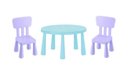ikea-zestaw-mammut-stolik-dzieciecy-jasnoniebieski-85cm-2-krzeselka-liliowy