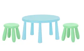 ikea-zestaw-mammut-stolik-jasnoniebieski-85-cm-2-stolki-jaskrawozielony