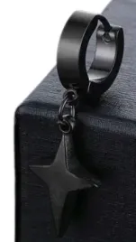 huggie-kolczyk-do-ucha-ze-stali-krzyzyk-gwiazda-gothic-punk-rock