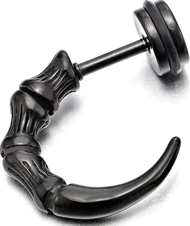 kolczyk-do-ucha-pazur-ogon-rog-punk-gothic-stal