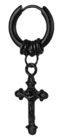 kolczyk-do-ucha-huggie-krzyzyk-punk-gothic-stal