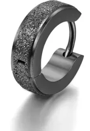 huggie-kolczyk-do-ucha-okragly-ksztalt-piaskowany-ze-stali-gothic-punk