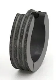 huggie-kolczyk-do-ucha-okragly-ksztalt-piaskowany-ze-stali-punk-gothic