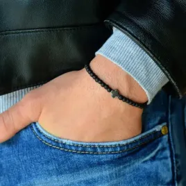 luksusowa-bransoletka-kamien-koraliki-krzyzyk-punk