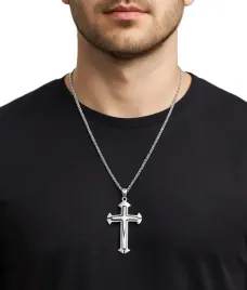 srebrny-naszyjnik-vintage-krzyzyk-krzyz-lancuszek-stal-punk-gothic