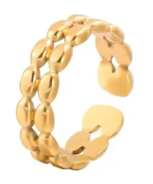zloty-pierscien-damski-modny-styl-podwojny-owalny-stal