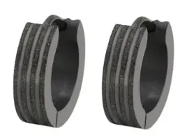 huggie-kolczyki-do-uszu-okragly-ksztalt-piaskowany-ze-stali-punk-gothic