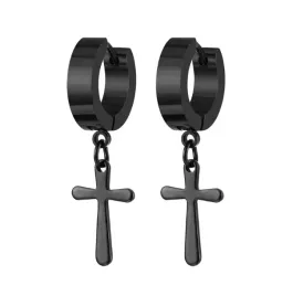 huggie-kolczyki-do-uszu-kolko-krzyz-krzyzyk-punk-gothic-ss316l