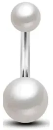 biale-perly-kolczyk-do-pepka-z-kuleczkami-ss316l