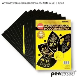wydrapywanka-hologramowa-a5-zlota