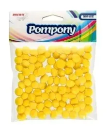pompony-zolte-10mm-100szt