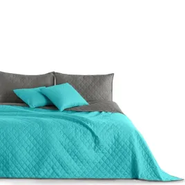 decoking-narzuta-na-lozko-axel-gladka-mikrofibra-240x260-szara-turkusowa
