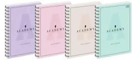 kolozeszyt-b5-100k-kratka-academy-pastel-5szt