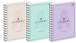 kolozeszyt-a5-100k-kratka-academy-pastel-5szt
