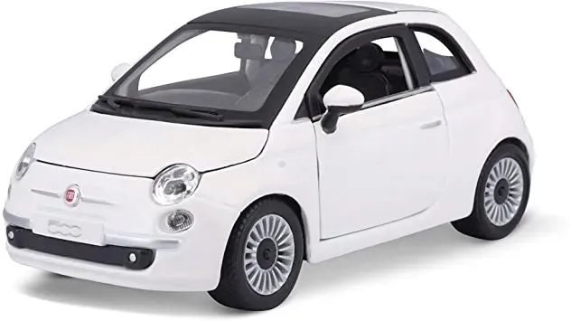 fiat-500-white-1-24-bburago-skala-skale-1-19-do-1-25